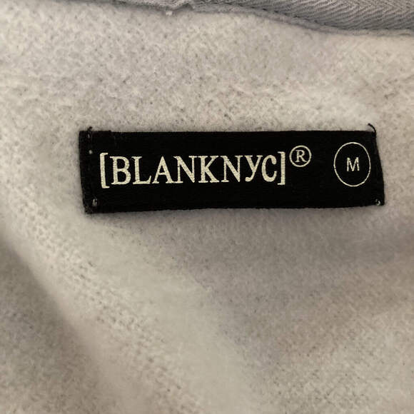 BLANK NYC WOMENS GRAY SALT & PEPPER FUNNEL NECK OPEN CARDIGAN SWEATER MEDIUM - Picture 8 of 11